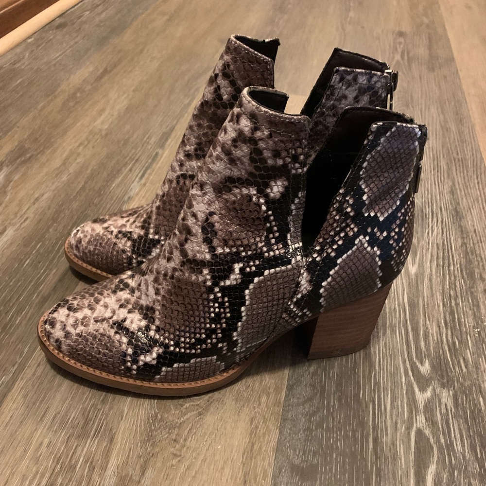 Waterproof Python Cut-Out Booties - image 3